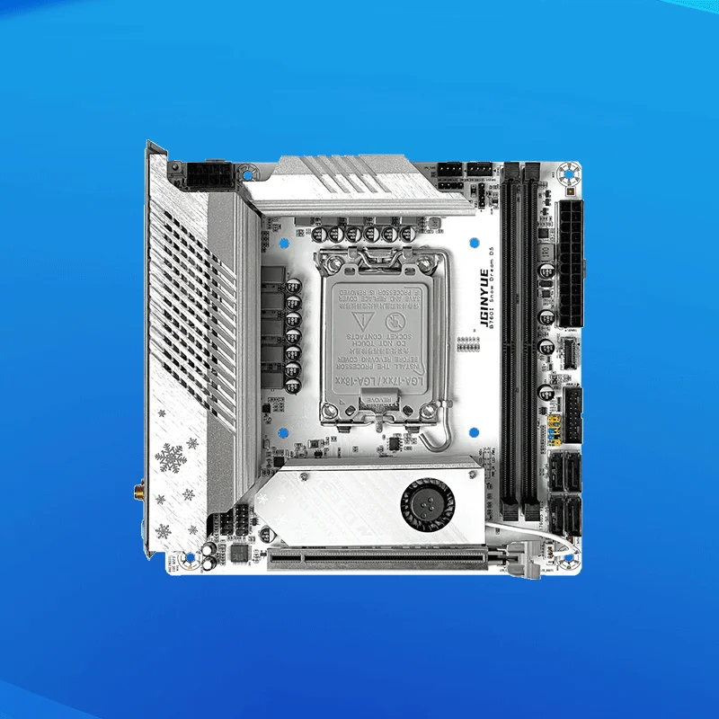 Imagem -02 - Jginyue B760i Placa-mãe Lga 1700 Suporte Intel Core 12th 13th Ddr5 Memória Ram Mais Recente Mini Itx B760i-snow Dream d5