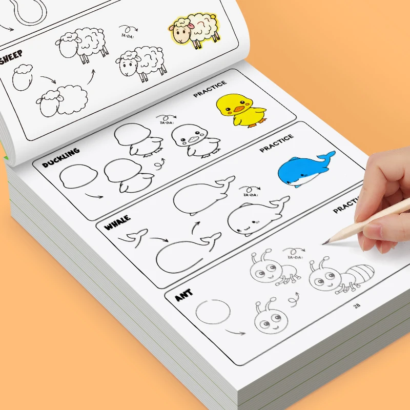 クリエイティブ ドローイング ブック - すべてを描く方法のガイド、1 冊、楽しくて学びやすい描画ステップ、子供の創造性を刺激する、新年、誕生日、クリスマスギフト