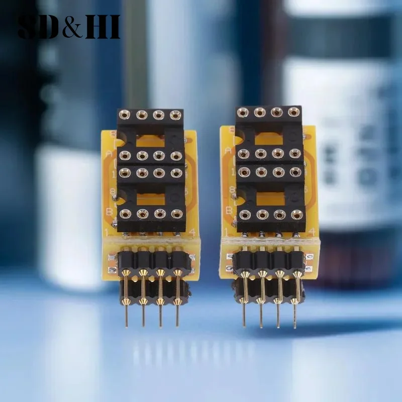 NE5534 AD797 OPA627 Compatible Amplifier Adaptor; Dual Single DIP8 to OP-Amp; Audio Operational Amplifier Conversion Seat.