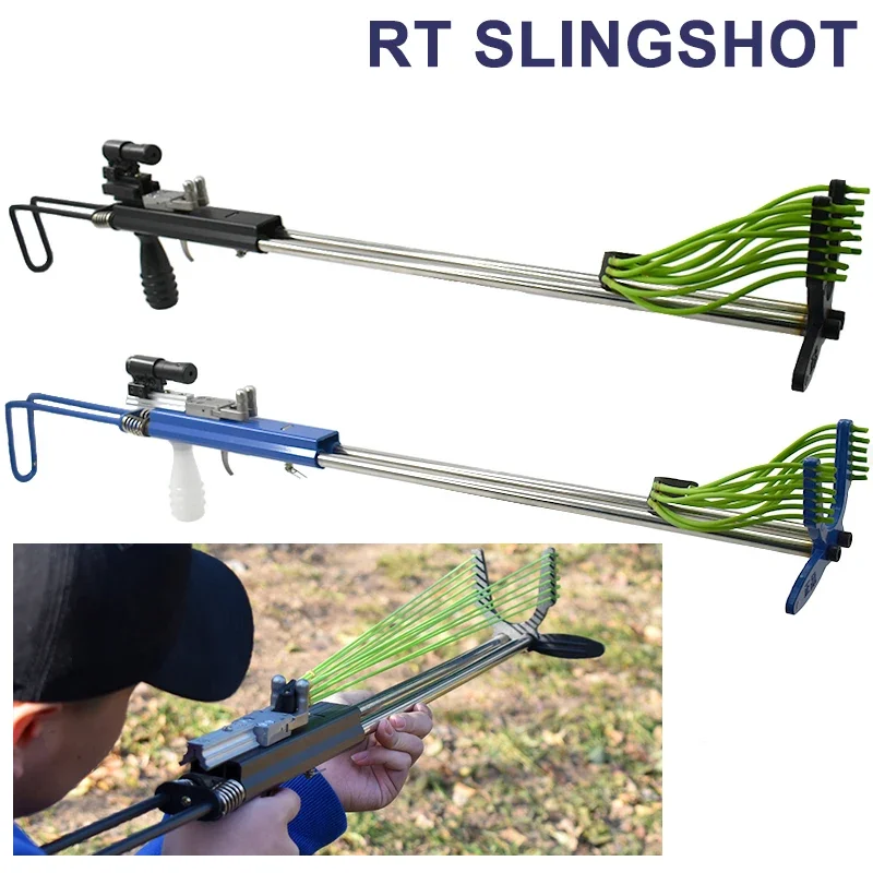 Powerful Hunting Shooting Slingshot Professional Slingshot Equipment Sport Shooting Slingshot Outdoor Toys Blue Black