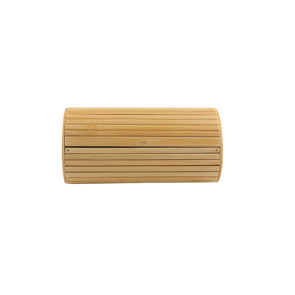 Nilerun Handmade Oval Shape Hard Strong Solid Wood Purse Natural Bamboo Wooden Mobile Phone Clutch Bag for Men and Women