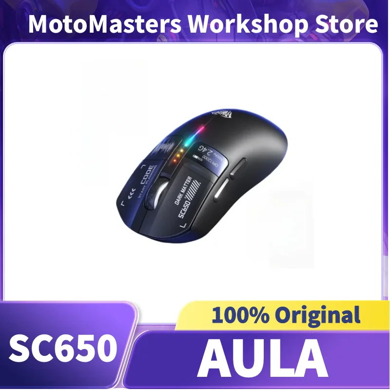 

Беспроводная трехрежимная мышь AULA SC650, легкий дизайн с датчиком PAW3311, частота возврата 12000 точек на дюйм, 1000 Гц для ноутбука, офисной игры