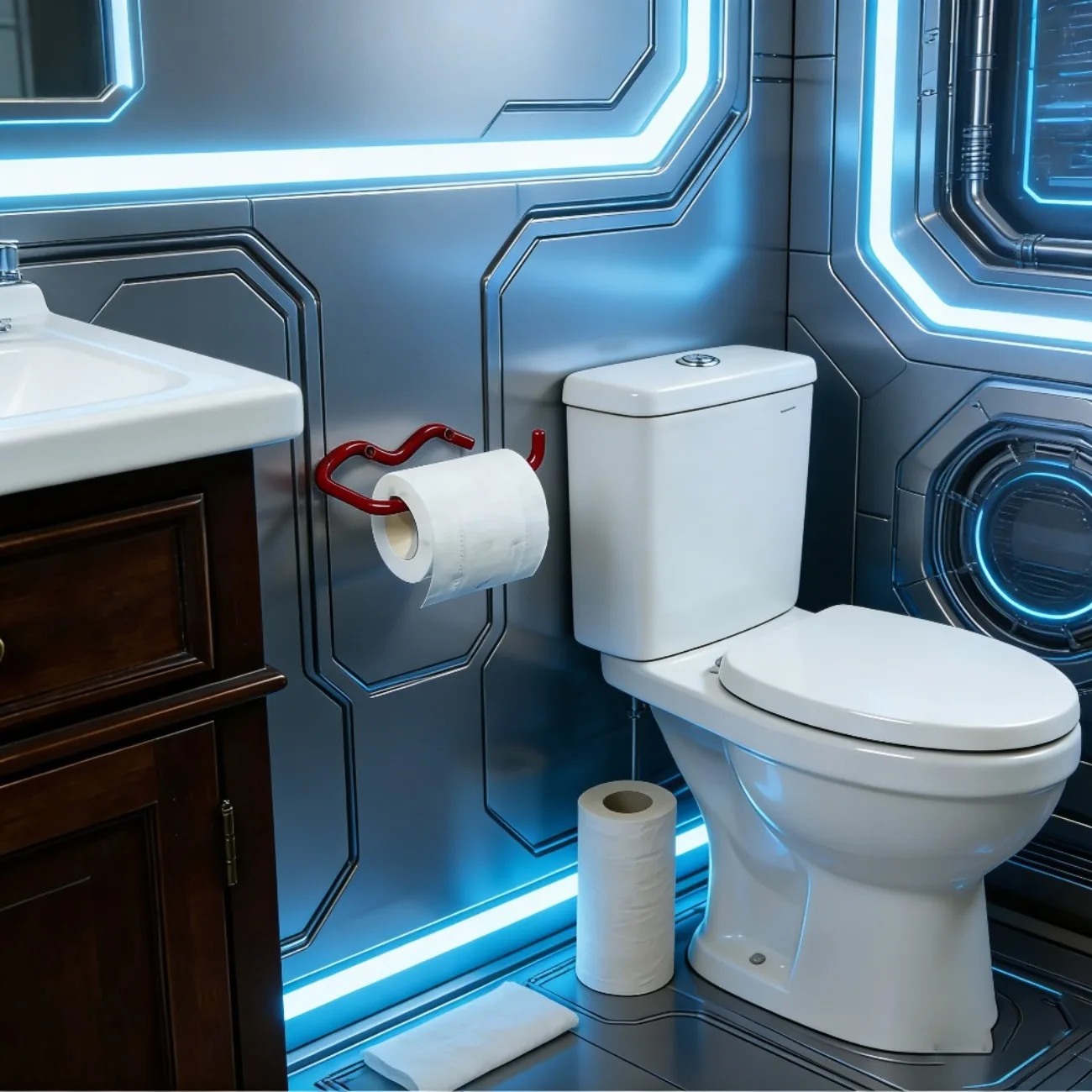 

Современный металлический настенный держатель для туалетной бумаги, многофункциональная полка для хранения салфеток для ванной и кухни