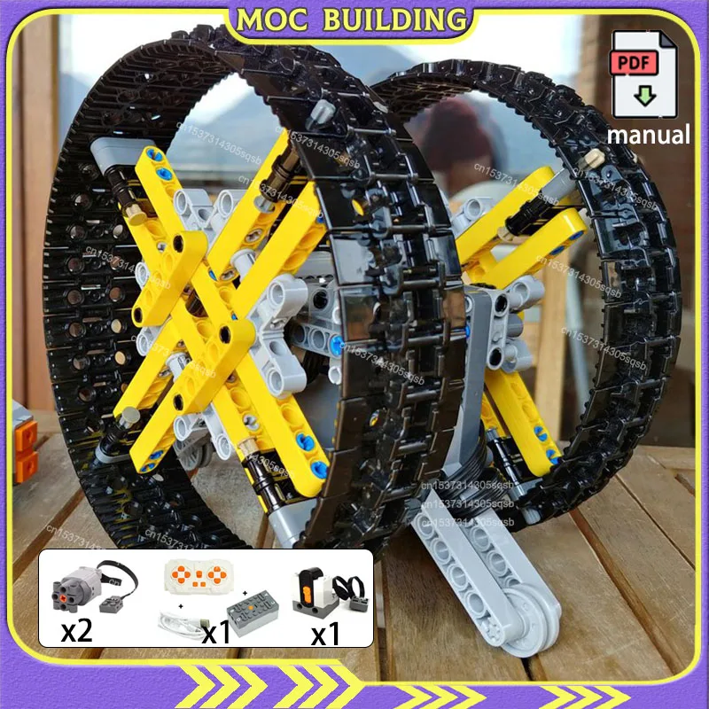 Fast Inverted Wheel Remote Moc Building Blocks Technology Bricks DIY Assembly Model Toys Gifts