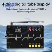 DC 5V RDA5807M Radio DIY Kit FM Electronic Fabrication Full Frequency Soldering Assembly Loose Parts 87-108MHz Type C