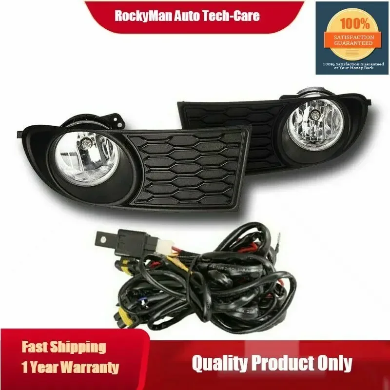 Fit For Dodge Journey 2010-2018 Right&Left Fog Light Lamp Assembly 1 Pair with Wiring 68079850AB 68079851A