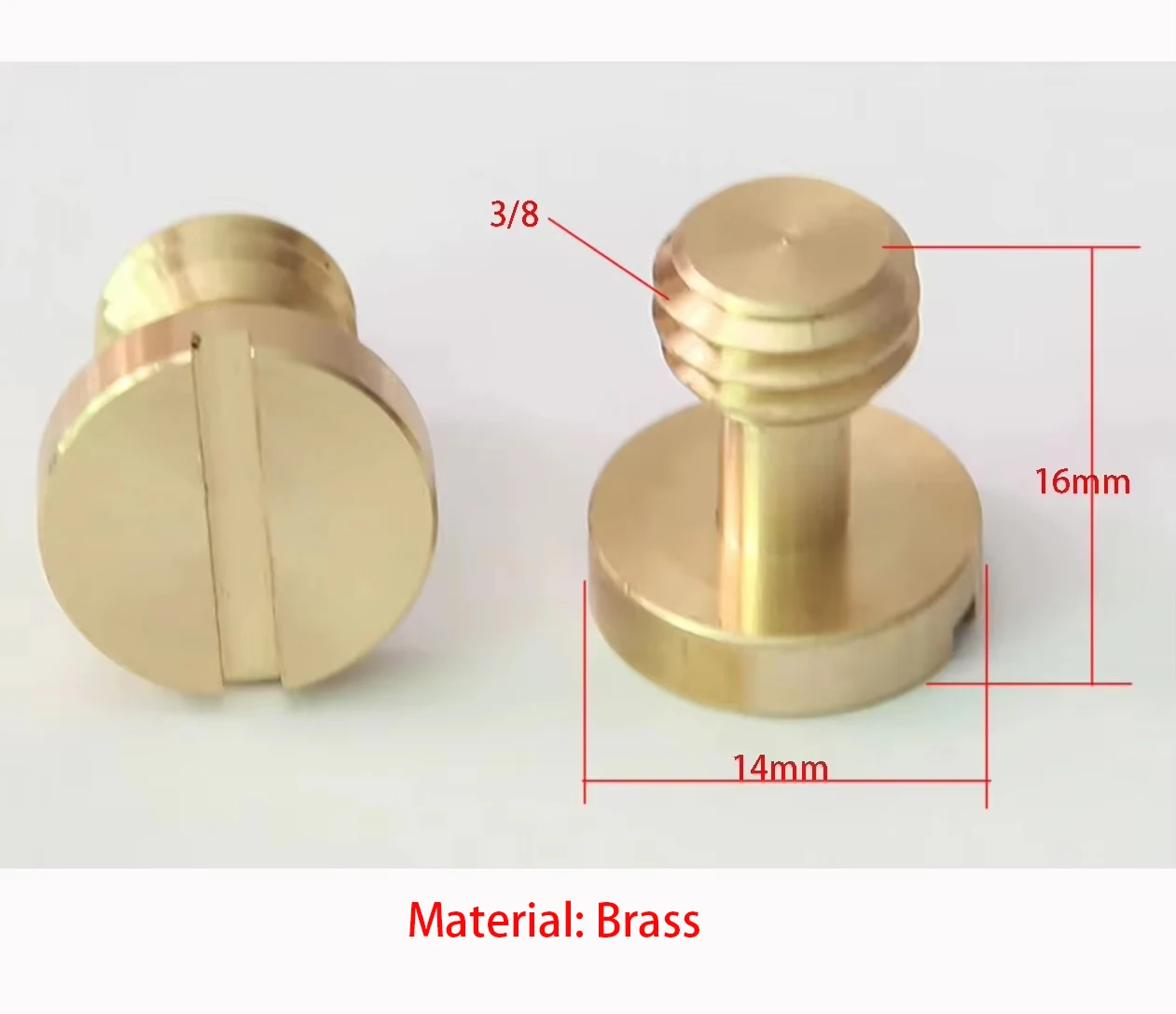 2Pcs 3/8" Brass Scr…
