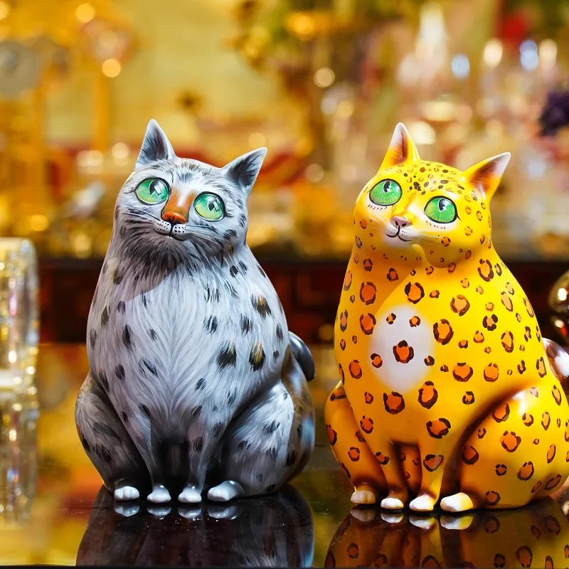 

Creative hand-painted animal cat tissue box ornament exquisite Internet celebrity