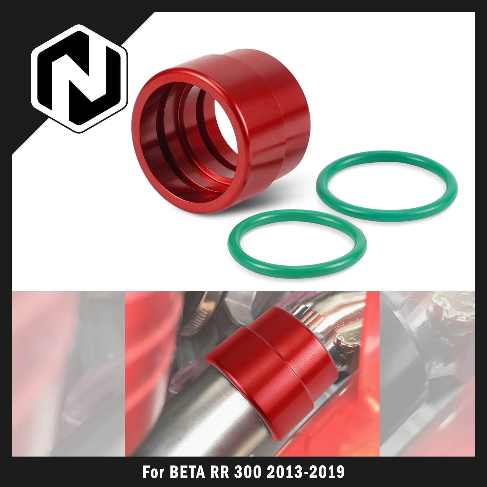 

NICECNC For Beta RR 300 RR 250 RR300 RR250 Xtrainer 300 2013-2019 2018 2017 Motorcycle Exhaust Collar O-Rings Cover Protector