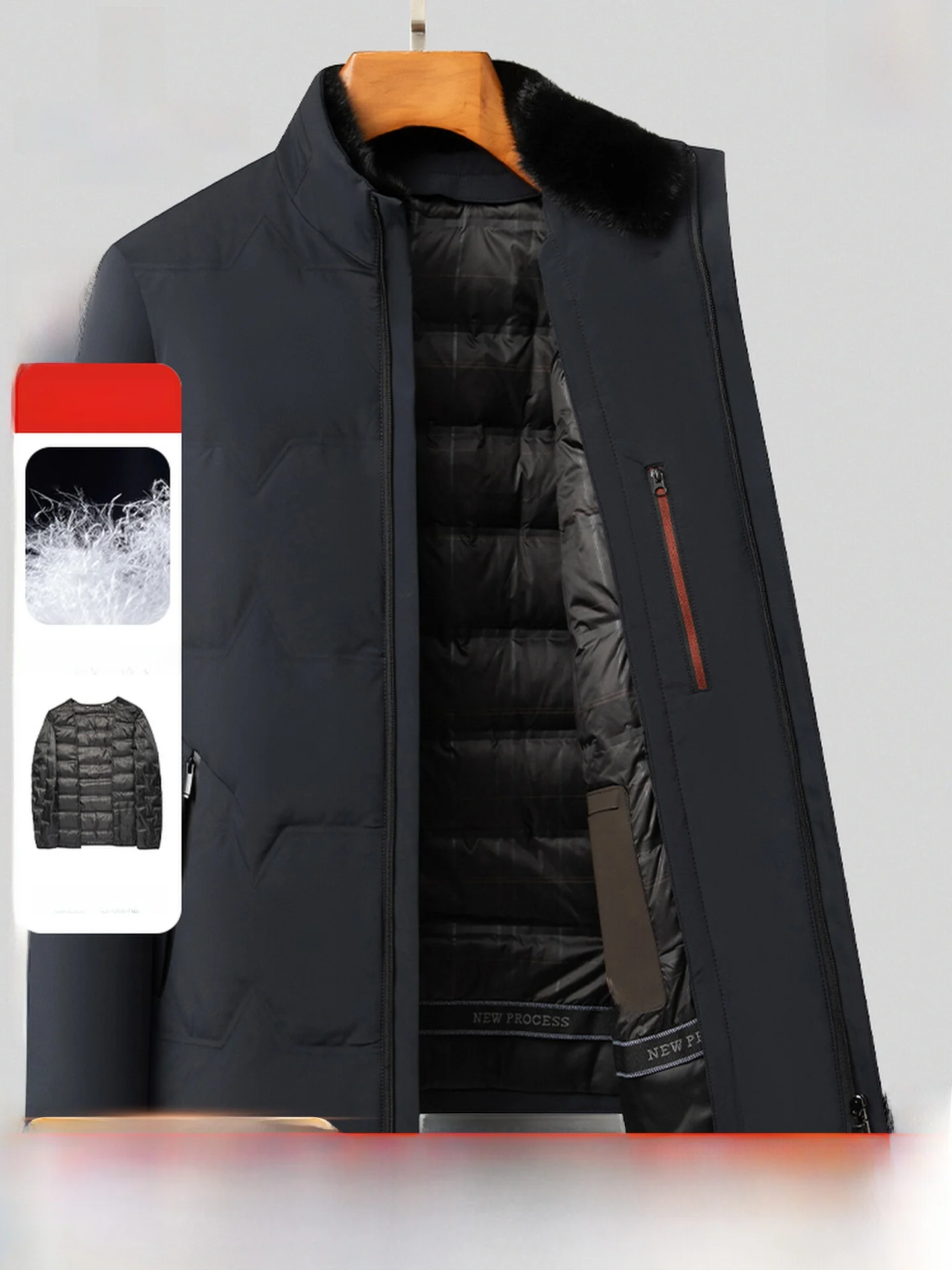 

Мужская утепленная куртка Pierre Cardin с гусиным пухом, осенне-зимняя, со съемной внутренней подкладкой, деловая, повседневная, теплая, ветрозащитная, нейлоновая