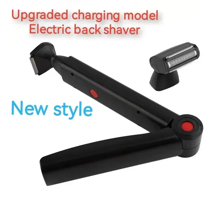 Back Shaver Handvat Elektrische Rug Scheermes Met Opvouwbaar Handvat Body Hair Trimmer Heren Elektrische Scheerinstrument Veiligheid