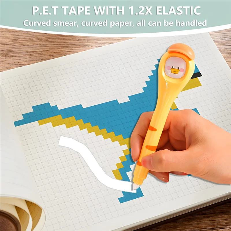 ABFM-3 pezzi penna a nastro correttore bianco carino penna bianca giapponese ad asciugatura rapida con applicatore penna Kawaii facile da usare