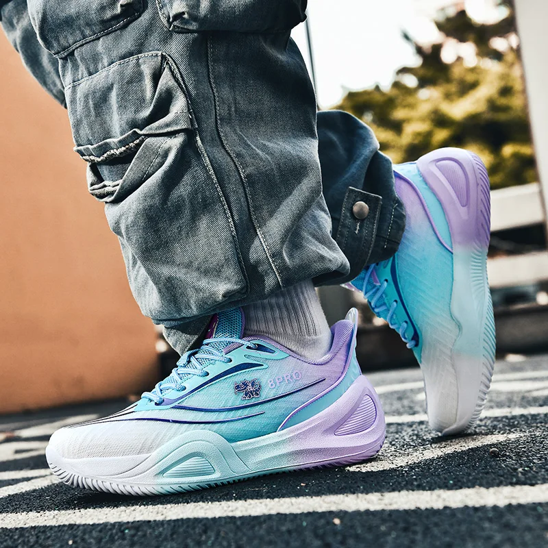 新しいバスケットボールシューズメンズ通気性快適なスニーカートレーニングスポーツバスケットボールシューズ女性のスニーカー