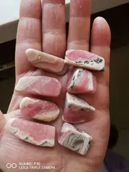 8pcs Natural Rhodochrosite Tumbled Stone Healing Crystal Reiki 54.1g