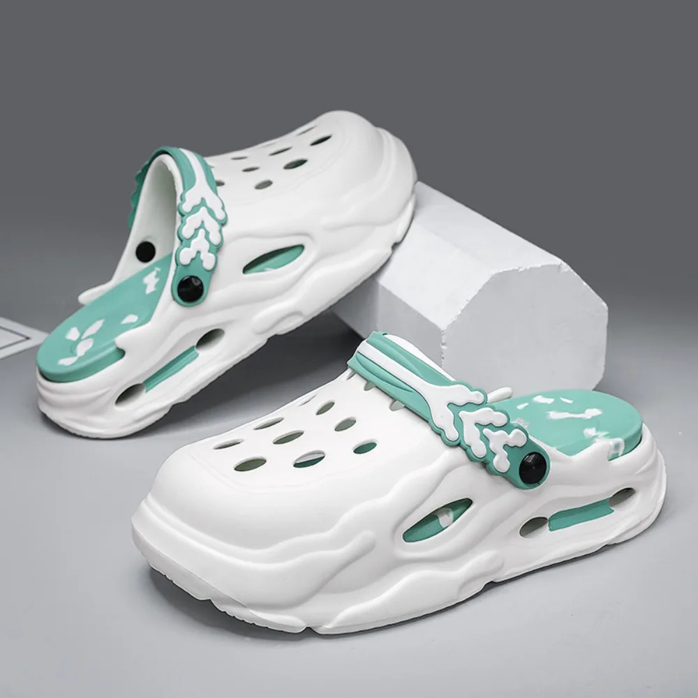 

Уличные тапочки мужские, 2025 г., парные тапочки из ЭВА на толстой подошве с противоскользящей и износостойкой мягкой подошвой, простые и повседневные тапочки