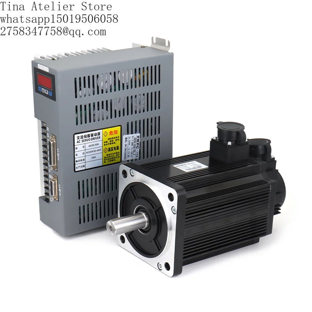 WaveTopSign 3KW AC Servo Motor Driver Kits 180ST-M19015 + AASD-40A 19N.m 1500RPM