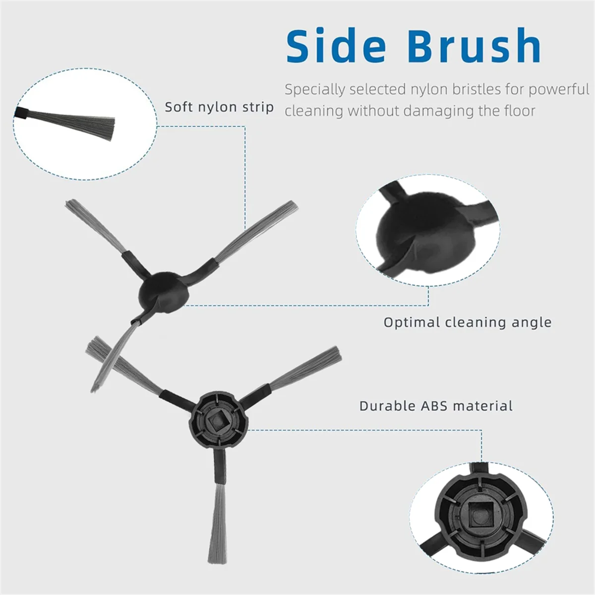 Pièces de rechange pour aspirateur Dreame Bot L20 Ultra / X20 Pro, accessoires, brosse latérale lavable, 12 pièces