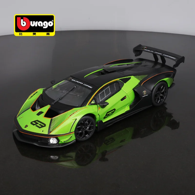 Bburago-coche deportivo de carreras Lamborghini Essenzascv12, escala 1:27, edición fundida a presión, colección de vehículos de lujo, regalos de juguete