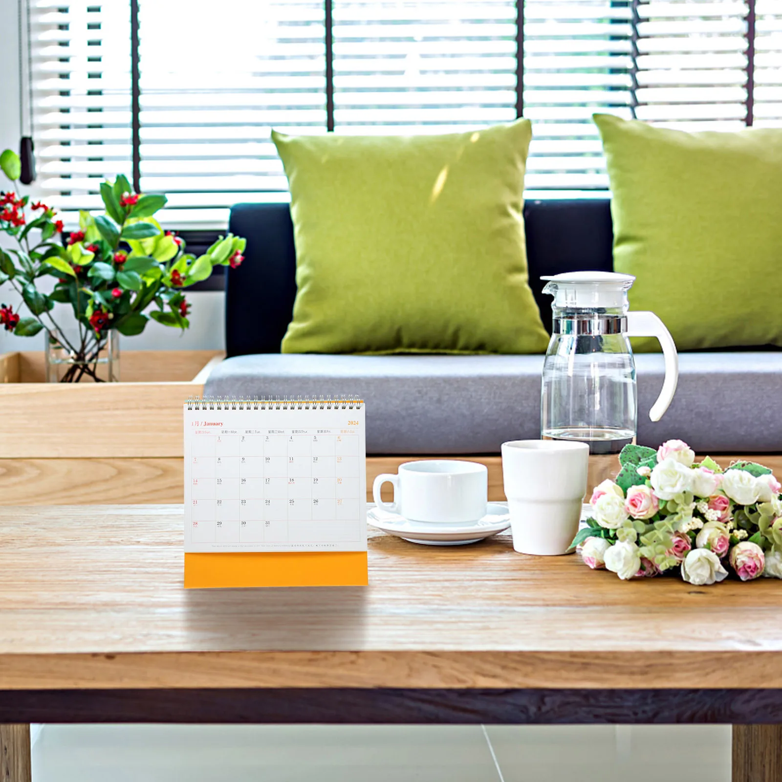 

Офисный настольный календарь 2024-2025 размера А5, портативный ежемесячный планировщик, многофункциональный мини-настольный календарь