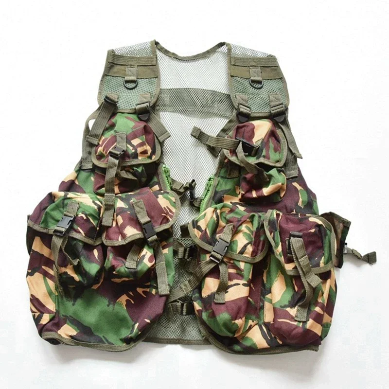 Outdoor Multi-pocket Tooling Mesh Camouflage Vest Camping Multifunctional Sleeveless Vest