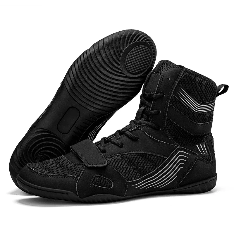 Men's Professional Wrestling Boxing Shoes 39-46 High Cut Comfortable Support Boxing Fighting Boots Fitness Sports Shoes