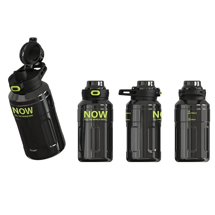 زجاجة رياضية محمولة ذات سعة كبيرة في الهواء الطلق - شفاطة قابلة للطي، مشروب مزدوج، مناسبة للياقة البدنية/النساء الحوامل/الطلاب