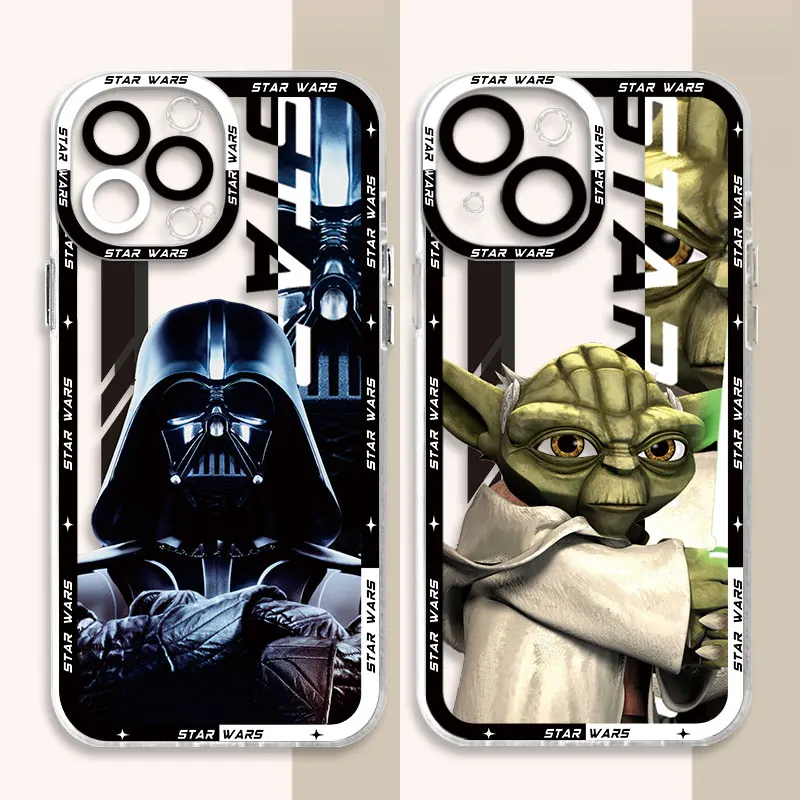 Starss-Warsa Darth V-vaders case for iphone 14 pro XS Max 8 Plus SE 15 Plus 11 12 13 Mini XR 7 Soft Clear Cover tpu phone cases