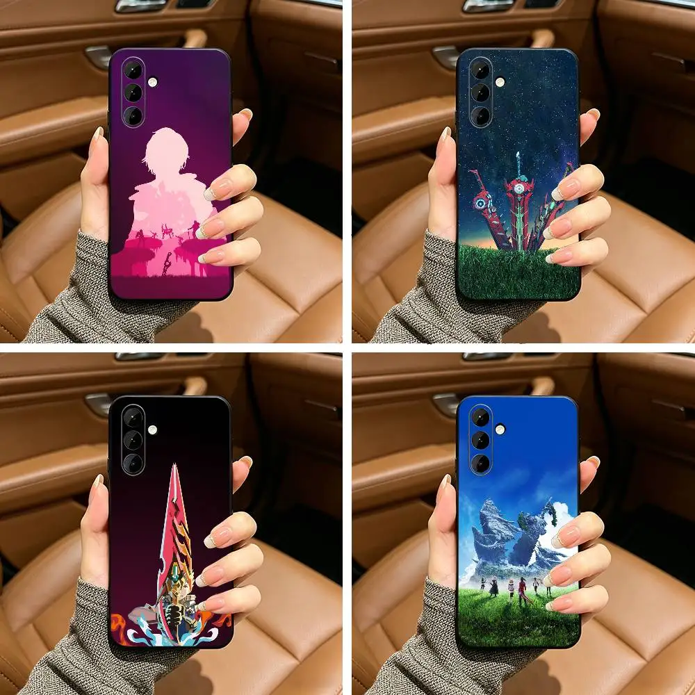 Game X-Xenoblade  Black Soft Silicone Phone Case for Samsung Galaxy A73, A71, A72, A70, A53, A52, A51