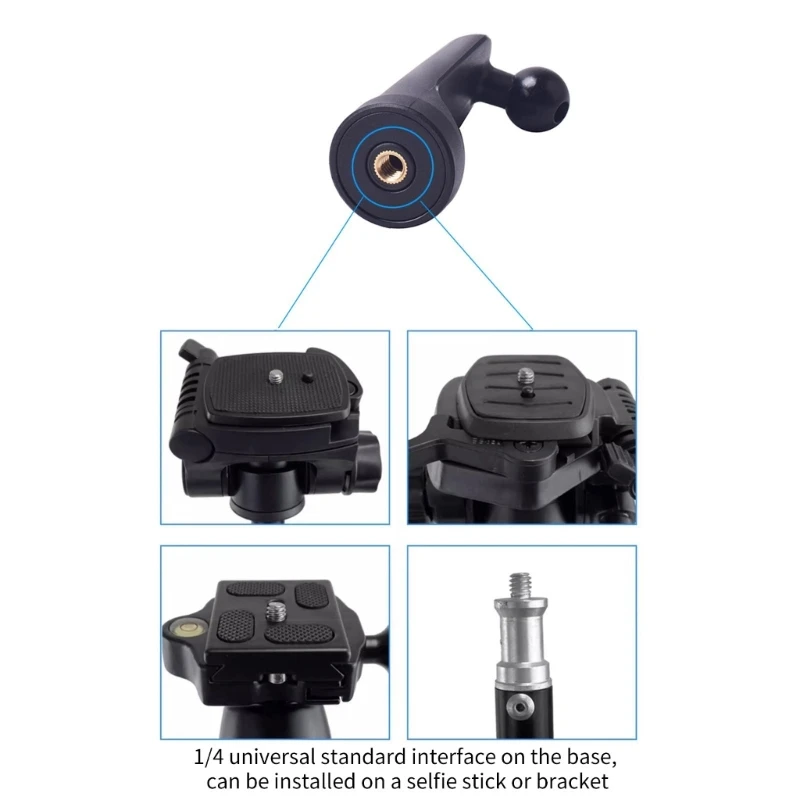 Universal Tablet Tripod Mount Clamp with 1/4"Thread Adapter for 7-13 Inch Tablet 594A