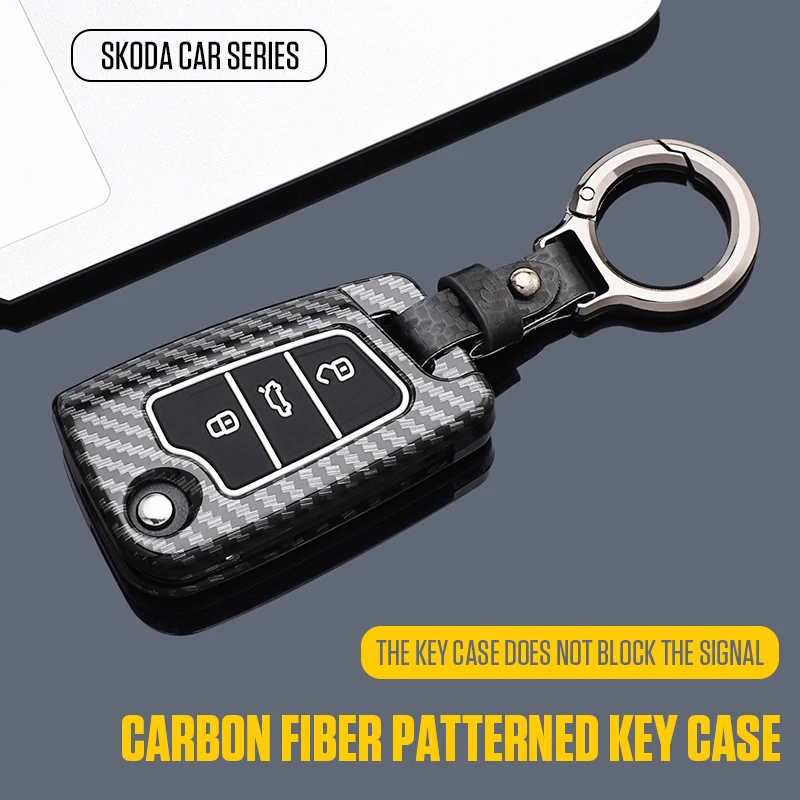 Car Key Cover Case Fit For Skoda Octavia, Superb, Kodiaq, Rapid, Spaceback, Karoq Car Remote Key Protective Shell