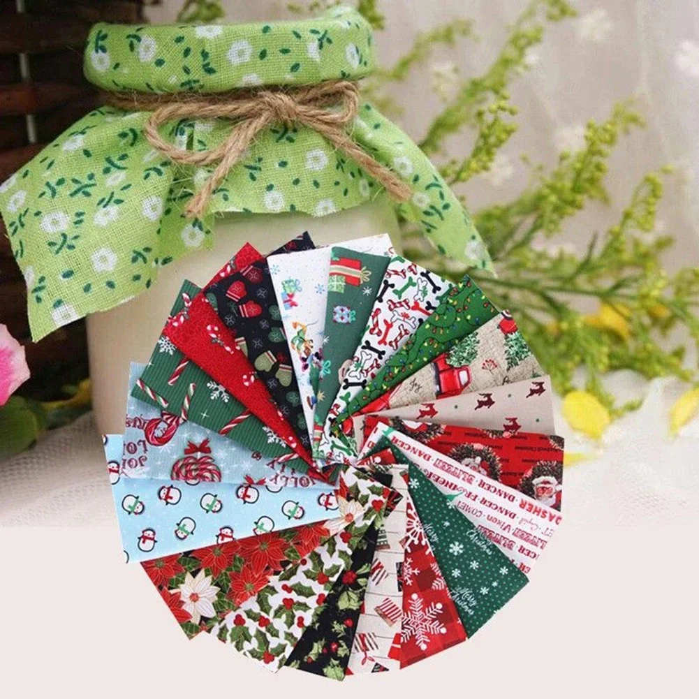 Christmas Series Cotton Fabric Printed Cloth Sewing Quilting Fabrics Patchwork Perfect For Small Christmas Craft Projects