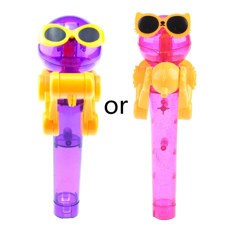 

for Creative Kids Eating Lollipops Robot Lollipop Candy Stand Holder Educational Drop Shipping