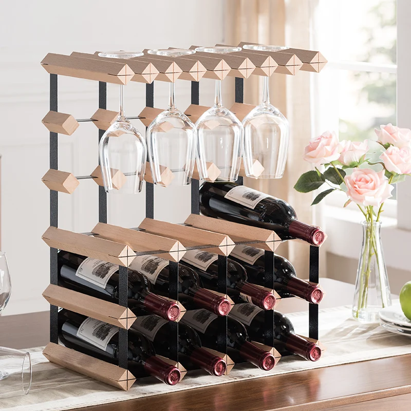 

Hanging Household Living Room Goblet Wine Rack Grid Rack Wine Cabinet Bottle Rack