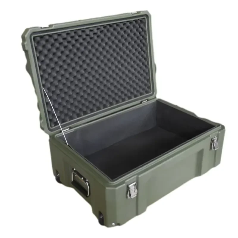 Heavy Duty Plastic Rolling Toolbox With Wheels Waterproof Hard Case For Tools Storage Portable Trolley Organizer Box For