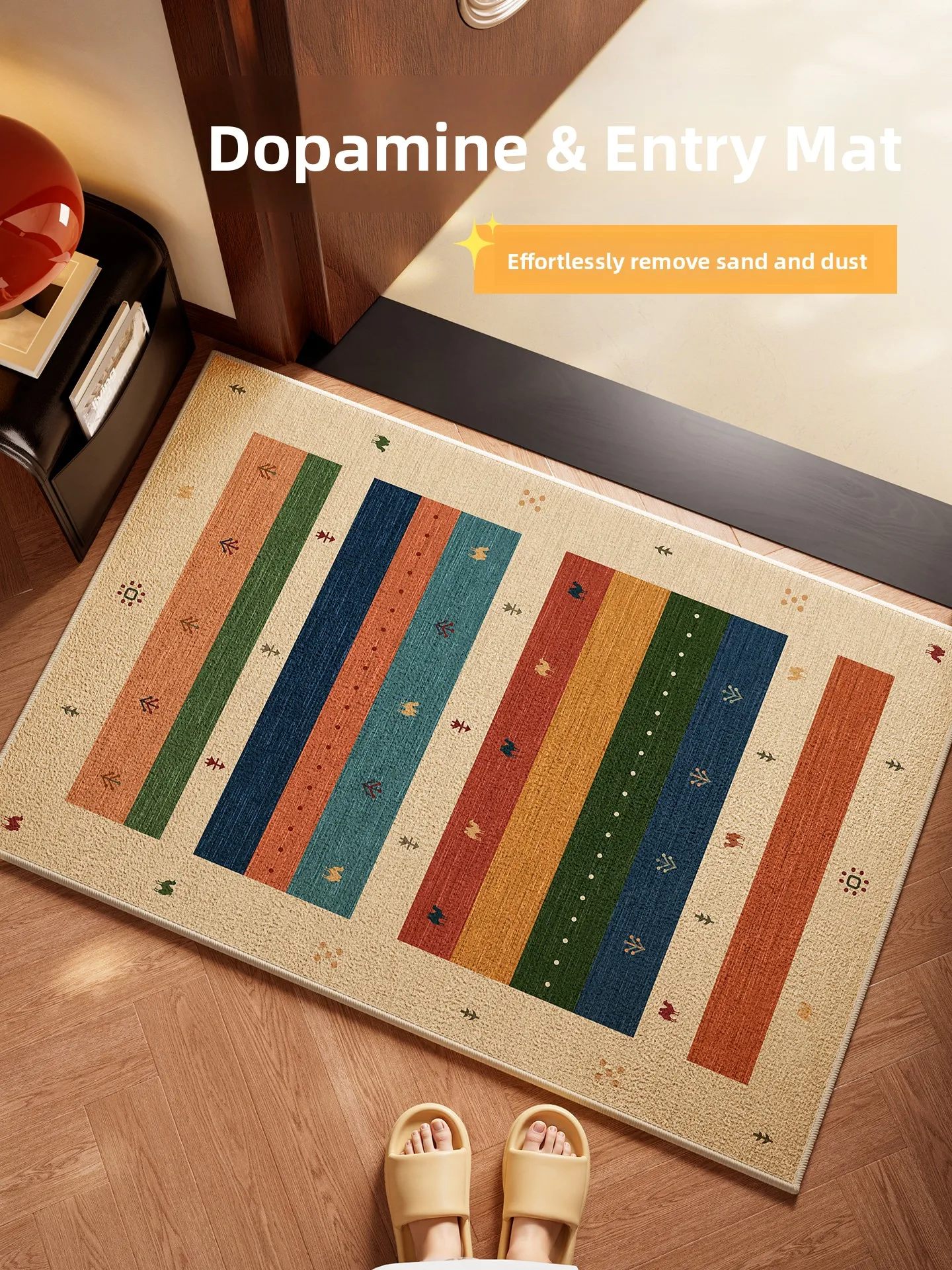 

Новинка 2025 года, домашний противоскользящий коврик для входной двери, напольный коврик l, ковер для удаления пыли, легко чистящийся напольный коврик для дверного проема