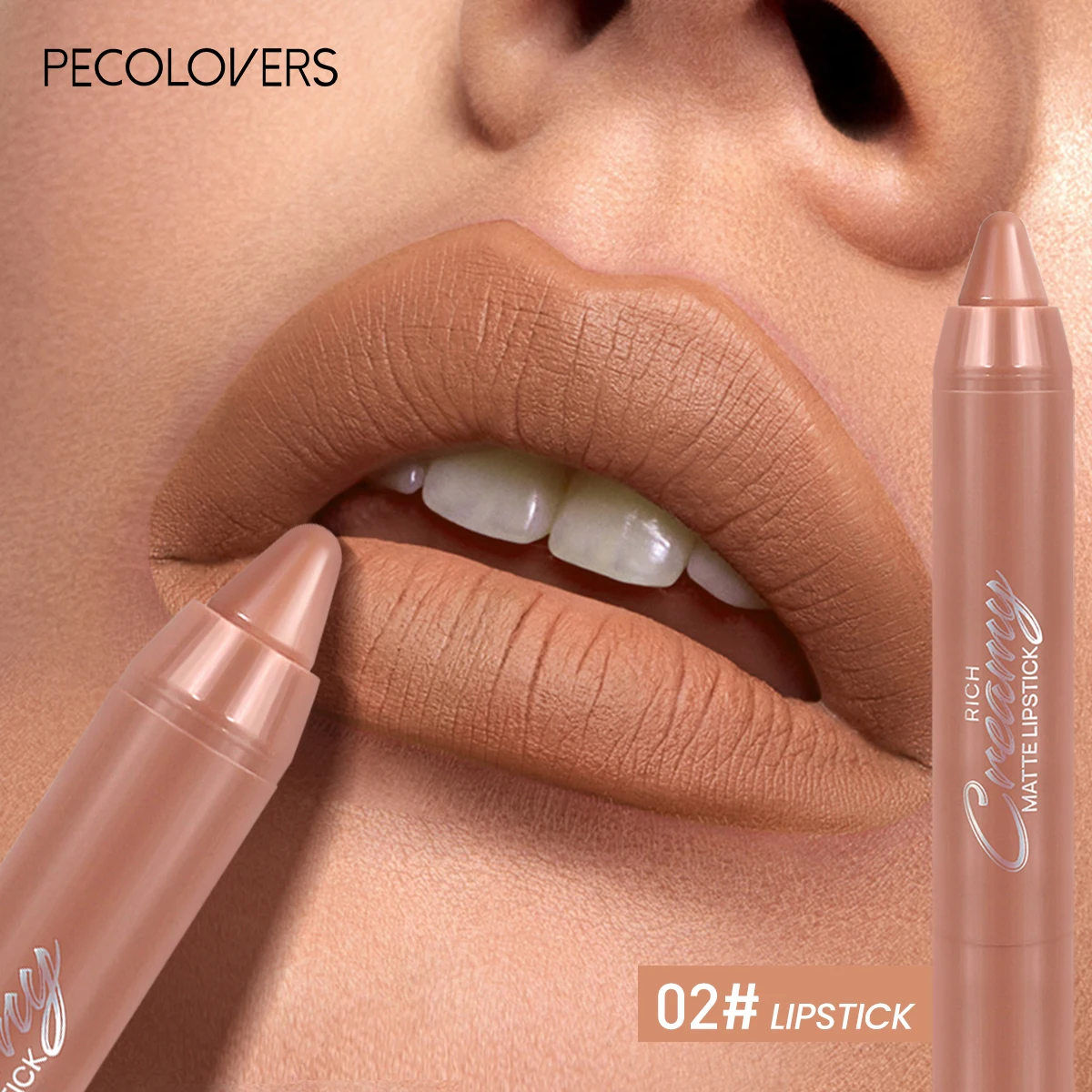 Meerdere kleuren matte lipliner, gebruik als lipliner en lippenstift, gemakkelijk nauwkeurig aan te brengen, waterdicht, langdurige anti-aanbaklaag