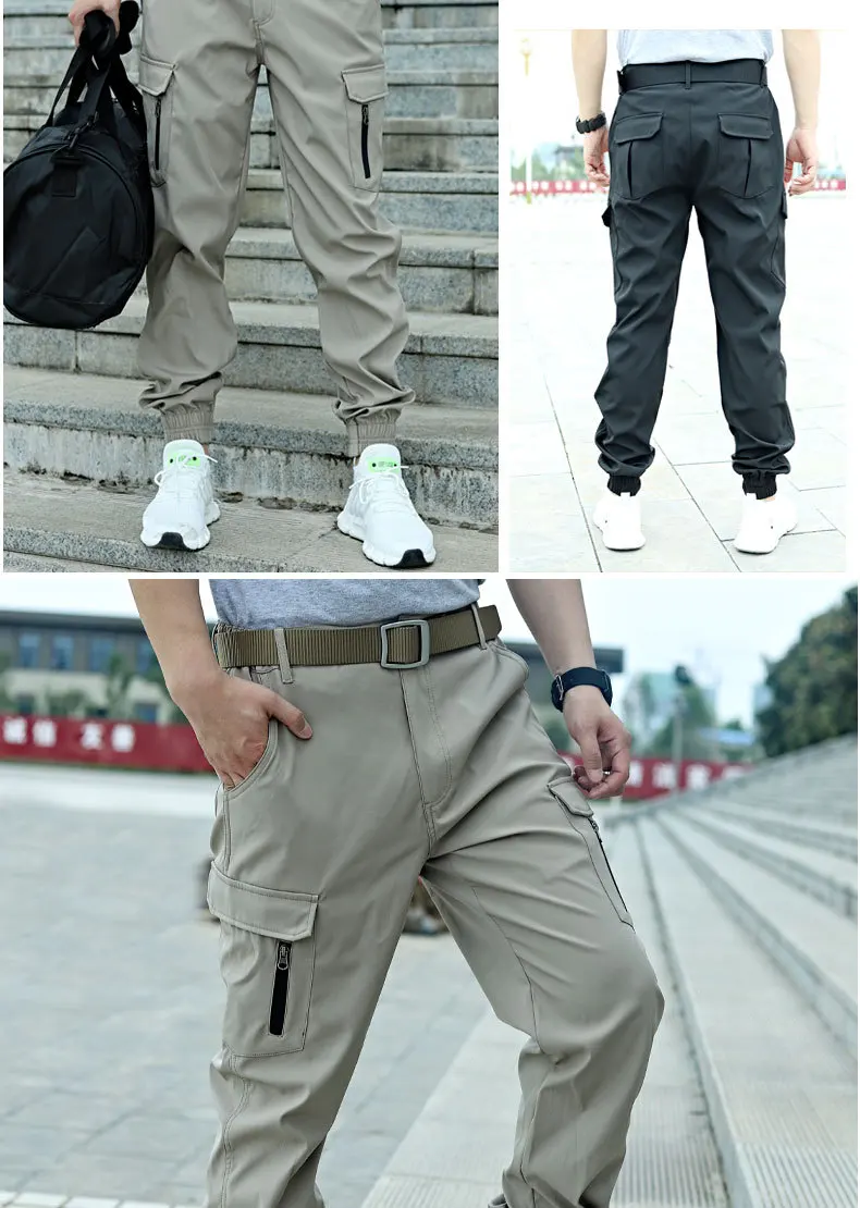 2025 Spring and Autumn Tactical Pants Men's Outdoor Slim Sports Slim Pants Outdoor Casual Overalls Camouflage Pants Trousers