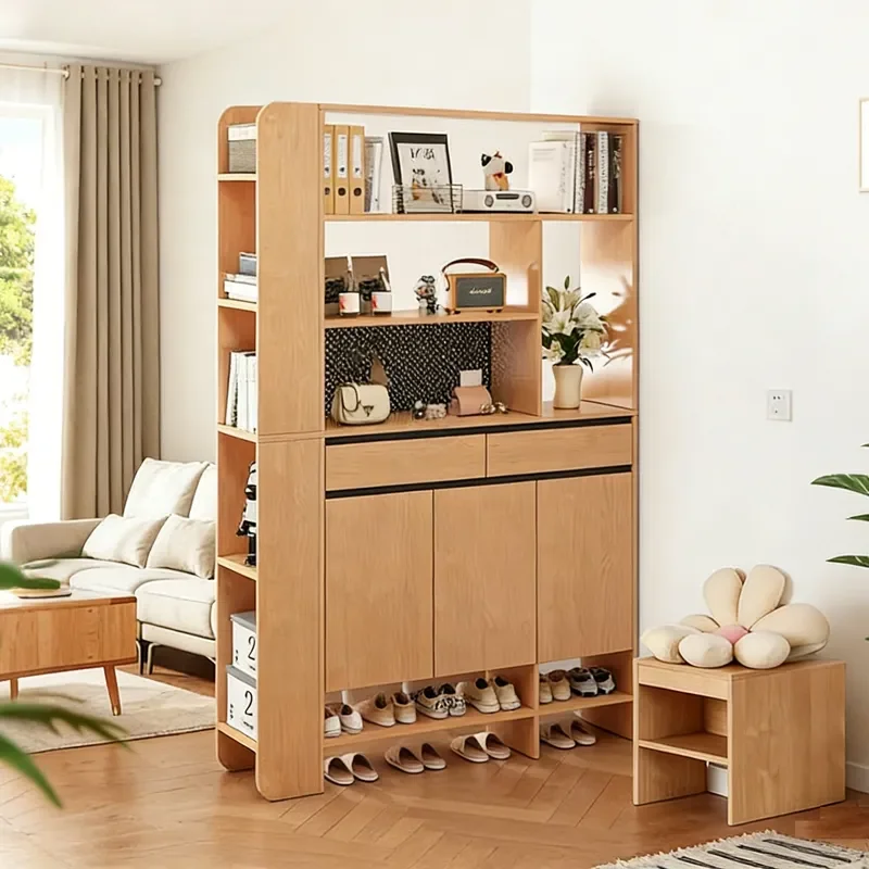 Modern Entryway Shoe Cabinet with Storage Shelves for Hallway Porch Living Room Home Floor Standing Wall Mounted Organizer