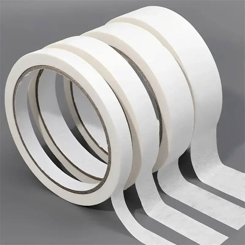 20M White Stiky Tapes White High Temperature Resistant Paper Tape Adhesive Tapes Can Be Written for Home DIY Craft Office Supply