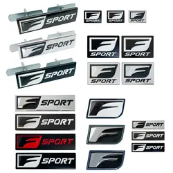 Car Decor 3D Metal F Sport Logo Front Grille Badge Sticker Car Rear Trunk Body Emblem For IS200 IS300 IS350 RX300 RX330 CT NX RX