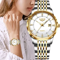 LIGE New Waterproof Watches Women Fashion Women's Bracelet Watch Top Brand Luxury Date Quartz Watch for Women Relogio Feminino