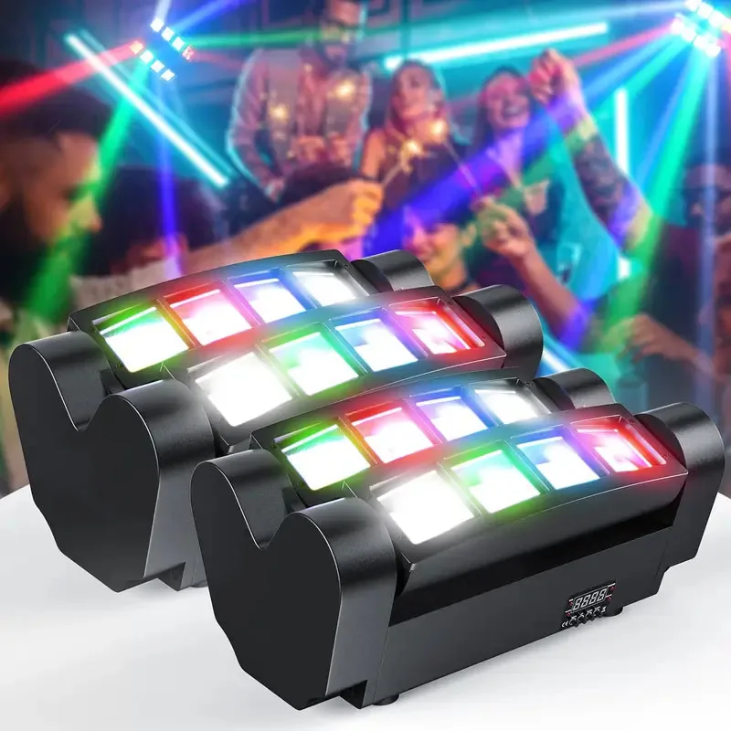 

3*8W Home Party Spider Lights DMX512 Stage Audience DJ Disco Lights Sound Control RGBW Wedding Ambient Lights KTV Eight Eye Ligh