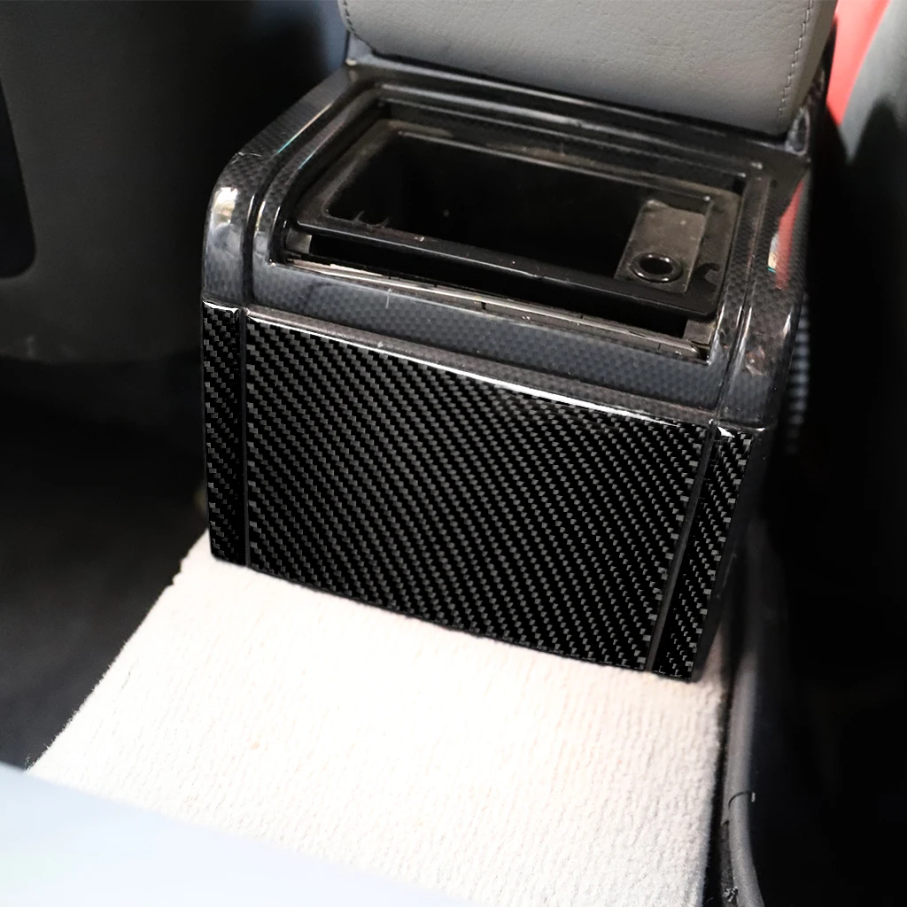 For BMW E46 1998-2005 Carbon Fiber Rear central control Panel Trim Cover Car Interior Accessories Decorative Stickers