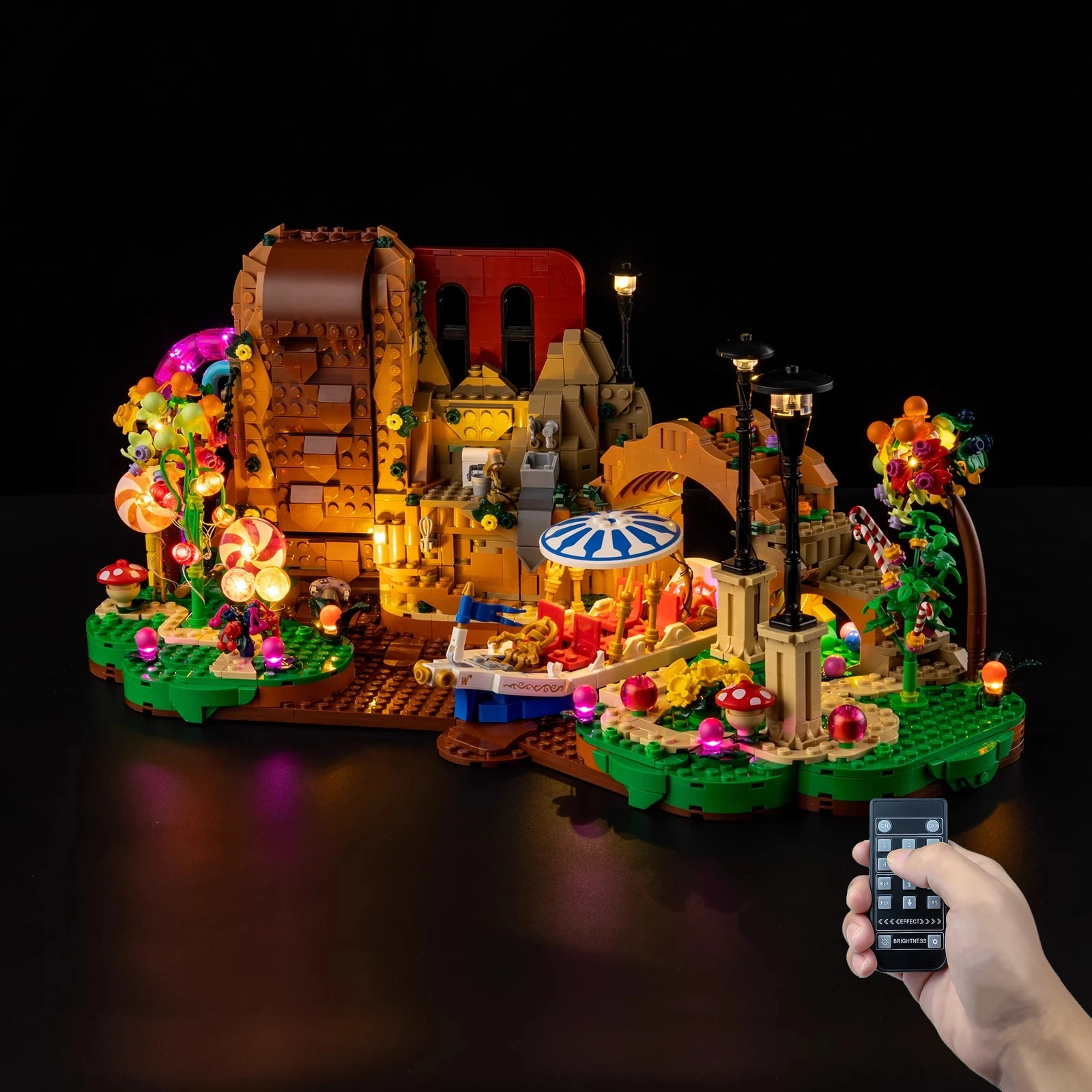 Juego de iluminación LED adecuado para LEGO Willy Wonka The Chocolate Factory Ideas 21360 Regalo de iluminación (excluyendo bloques de construcción)