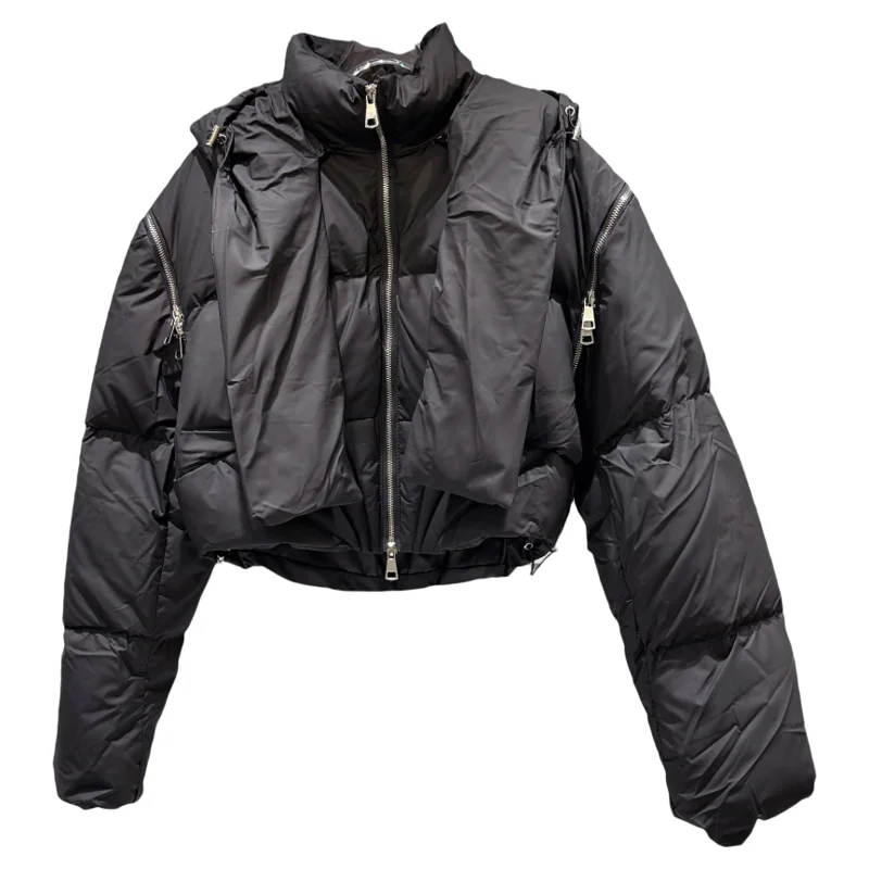 2025 شتاء جديد حلو بارد حار فتاة وشاح شال مقنعين سستة تصميم سترة قطن دافئة معطف القطن للنساء #6