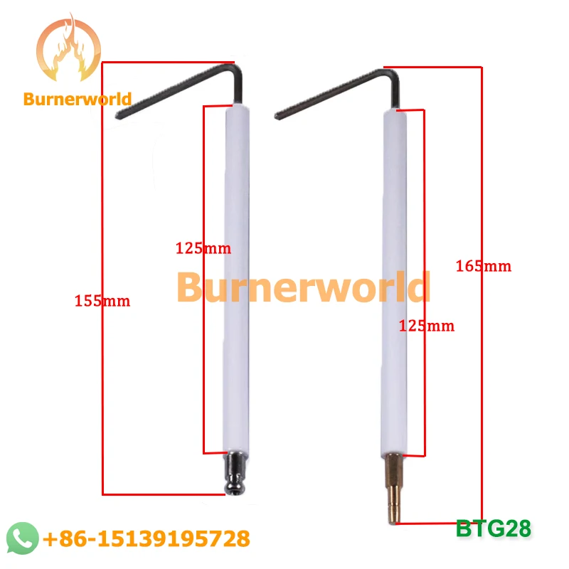 Imagem -03 - Baltur Ignição Eletrodo e Flame Detection Probe Queimador Eletrodo Ion Probe Burner Btg11 Btg15 Btg20 Btg28