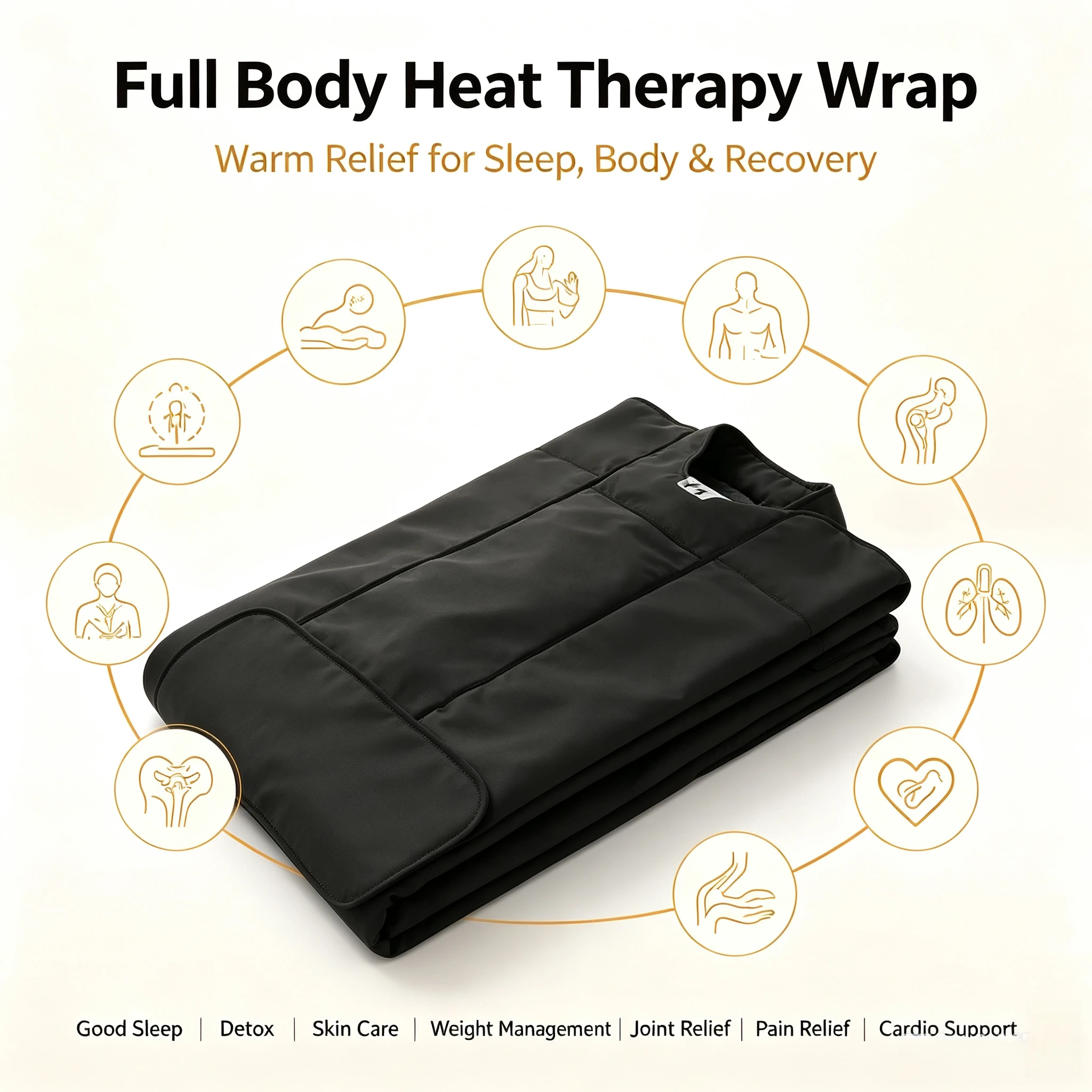 Far-infrared Sweat Steaming Sauna Blanket With Remote Handle Control Household Body Relax Spa Wrap