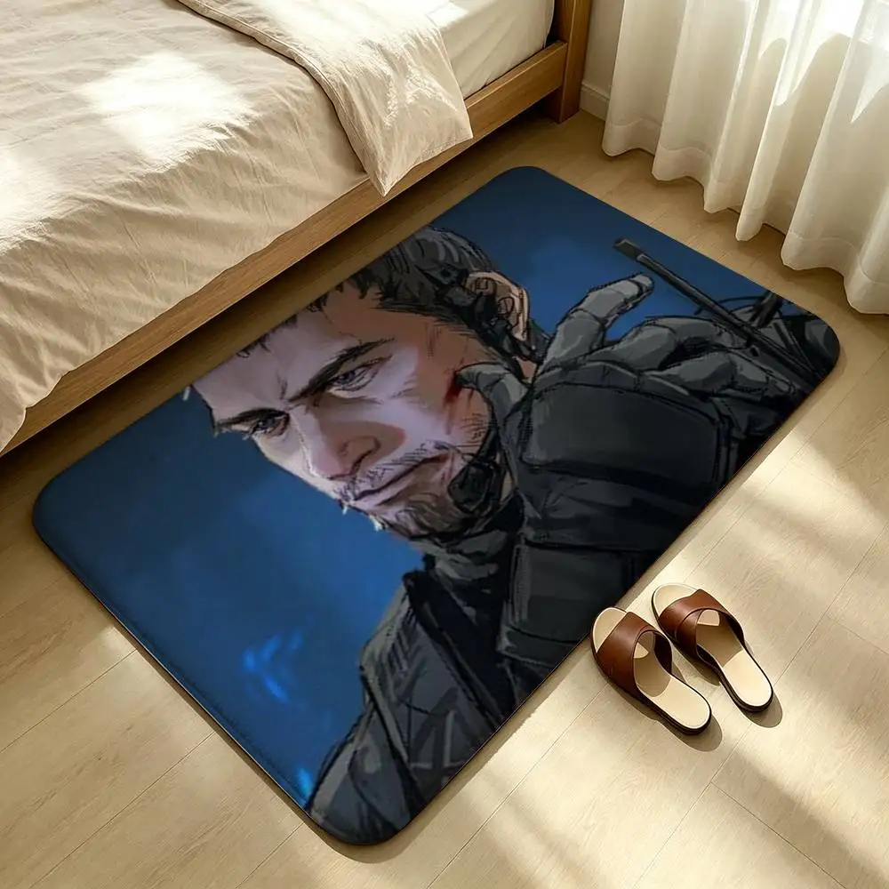 Chris Redfield Resident Evil Shower Room Absorbent Small Floor Mat Soft Comfortable Decorative Foot Mat