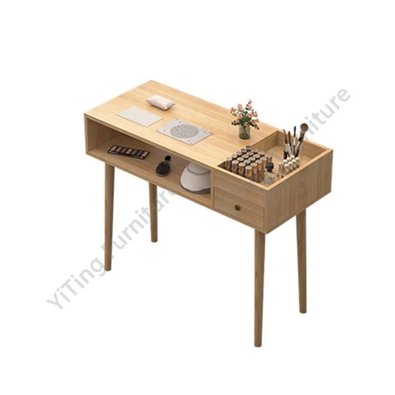 

Wooden Nordic Modern Nail Table Dressing Professional Manicure Table Simplicity Nailsdesigner Mesa Manicura Salon Furniture