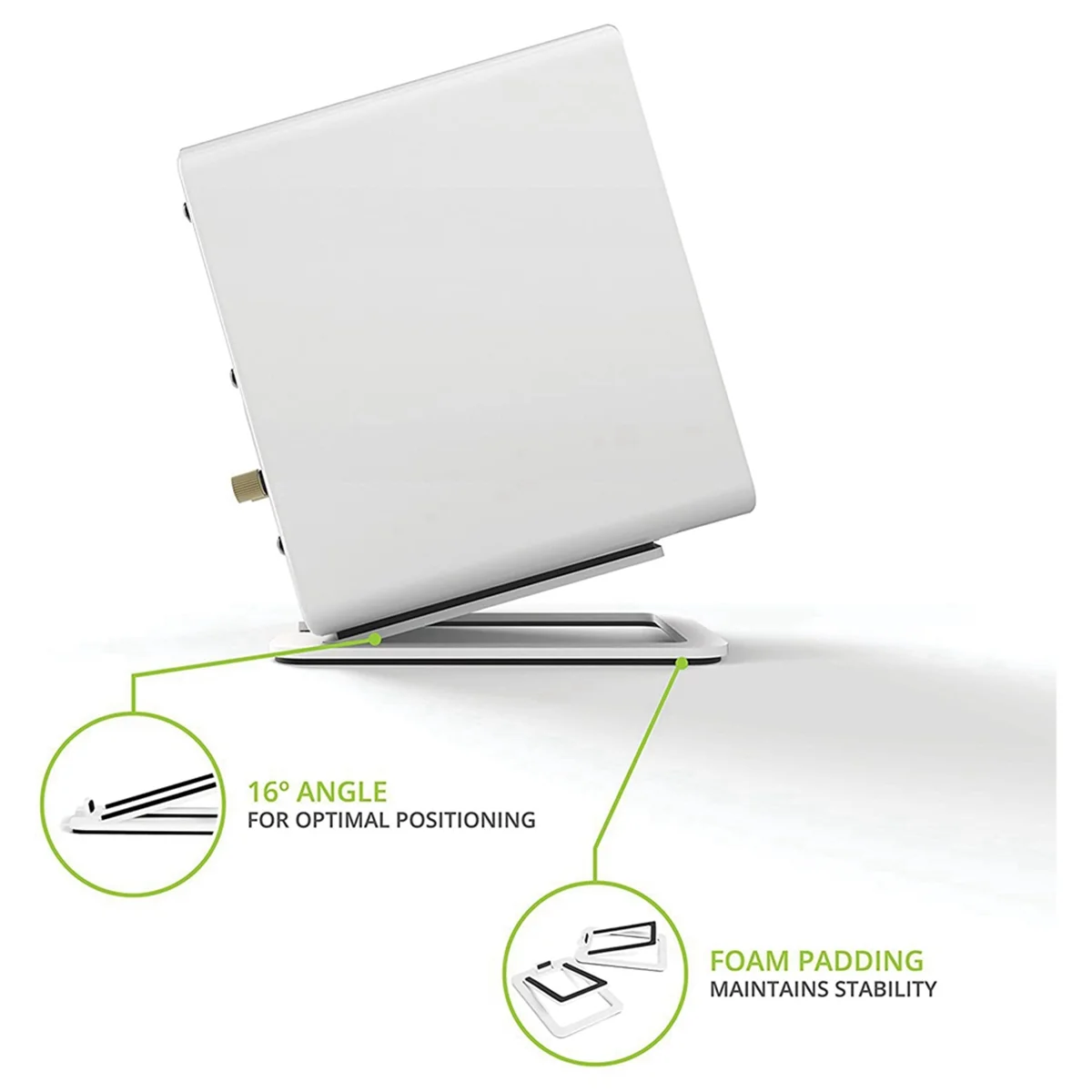 La base di supporto per altoparlante ABKM è realizzata per il supporto inferiore dell'altoparlante da tavolo con assorbimento degli urti e qualità del suono migliorata nera